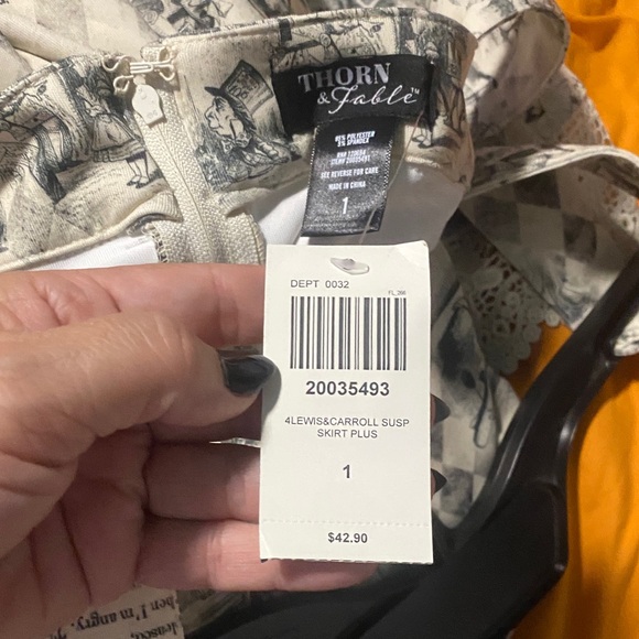 Thorn & Fable Through The Looking Glass Art Suspender Skirt - Picture 4 of 12